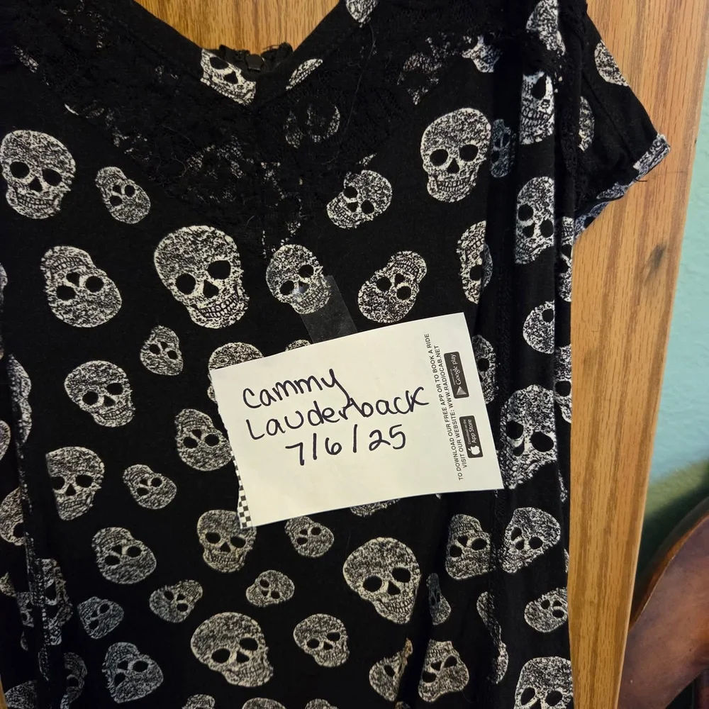 Hot Topic Dress with White Skull Design - Picture 3 of 4